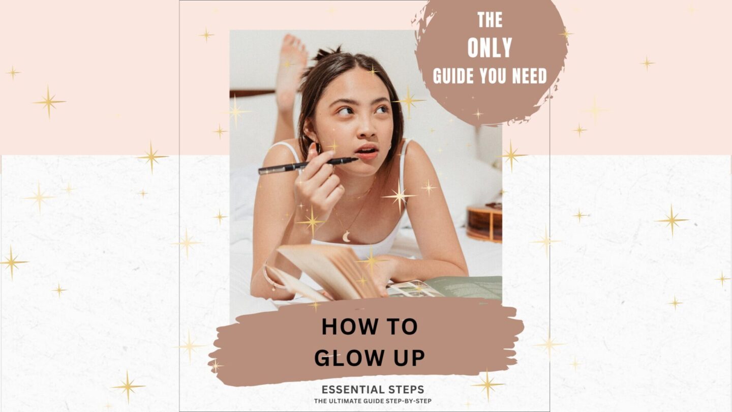 Girl on the bed planning How to Glow Up